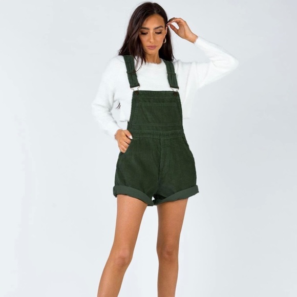 Princess Polly Pants - Princess Polly Corduroy Overalls Romper